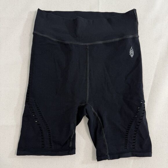 Free People Movement Size M/L Black Hole Lotta Love Bike Shorts - Picture 1 of 9